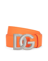 Calfskin belt with DG logo -  | Dolce &amp; Gabbana