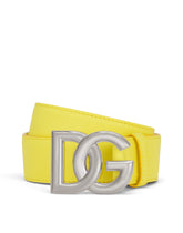 Calfskin belt with DG logo -  | Dolce &amp; Gabbana