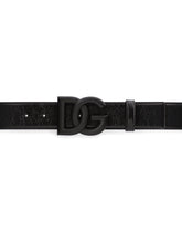 Matte nappa leather belt with crossover DG logo buckle -  | Dolce & Gabbana