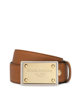 Grainy calfskin belt -  | Dolce &amp; Gabbana