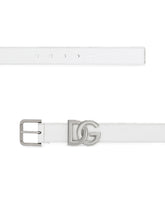 Calfskin belt with DG logo -  | Dolce & Gabbana