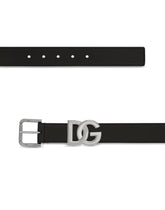 Calfskin belt with DG logo -  | Dolce &amp; Gabbana