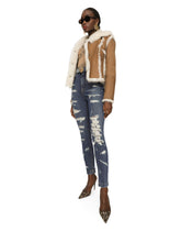 Devotion belt in patchwork denim -  | Dolce & Gabbana