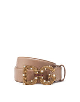 CALFSKIN BELT WITH DG AMORE LOGO -  | Dolce & Gabbana