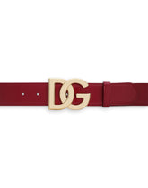Polished calfskin belt with DG logo -  | Dolce &amp; Gabbana