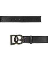 Calfskin belt with DG logo -  | Dolce & Gabbana