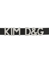 Calfskin belt with lettering -  | Dolce &amp; Gabbana