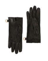 Nappa leather gloves with DG logo -  | Dolce &amp; Gabbana