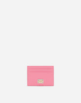 Dauphine calfskin card holder with branded tag -  | Dolce &amp; Gabbana