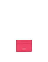 Calfskin card holder with branded plate -  | Dolce &amp; Gabbana