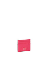 Calfskin card holder with branded plate -  | Dolce &amp; Gabbana