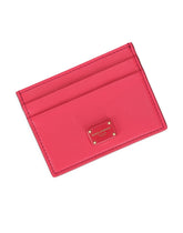 Calfskin card holder with branded plate -  | Dolce &amp; Gabbana