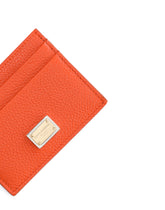 Tumbled calfskin card holder with branded tag -  | Dolce &amp; Gabbana