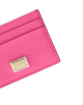 Tumbled calfskin card holder with branded tag -  | Dolce &amp; Gabbana