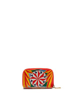 Zip-around coin pocket in Carretto-print Dauphine calfskin -  | Dolce &amp; Gabbana