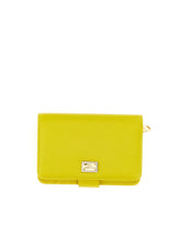 Dolce &amp; Gabbana Wallet In Yellow Hammered Calf Leather -  | Dolce &amp; Gabbana