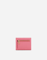 Small Dauphine calfskin continental wallet with plate detail -  | Dolce &amp; Gabbana