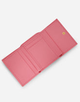 Small Dauphine calfskin continental wallet with plate detail -  | Dolce &amp; Gabbana