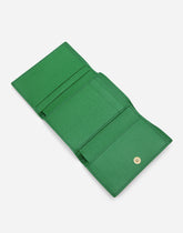 Small Dauphine calfskin continental wallet with plate detail -  | Dolce & Gabbana