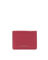 Solid-coloured wallet in drummed calf leather -  | Dolce &amp; Gabbana