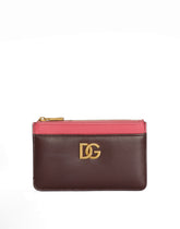 Calfskin leather cardholder with DG logo -  | Dolce &amp; Gabbana