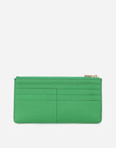 Large dauphine calfskin card holder with plate -  | Dolce &amp; Gabbana