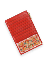 Large vertical card holder in Carretto-print Dauphine calfskin -  | Dolce &amp; Gabbana
