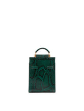 Python skin Sicily 58 phone bag -  | Dolce & Gabbana