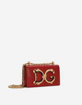 Crocodile-print calfskin DG girls cell phone bag -  | Dolce &amp; Gabbana
