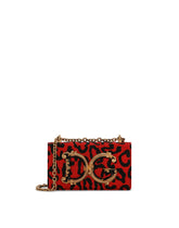 Leopard-print brocade DG Girls phone bag -  | Dolce & Gabbana