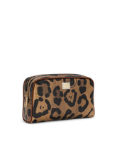 Leo crepe toiletry bag with branded tag -  | Dolce &amp; Gabbana