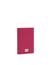 Dauphine calfskin passport holder with plate -  | Dolce &amp; Gabbana