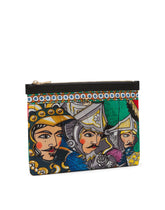 Flat nylon make-up bag with Carretto print -  | Dolce &amp; Gabbana