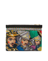 Flat nylon make-up bag with Carretto print -  | Dolce &amp; Gabbana