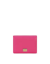 Tumbled calfskin wallet with chain detail -  | Dolce &amp; Gabbana