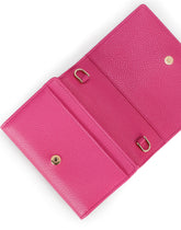 Tumbled calfskin wallet with chain detail -  | Dolce &amp; Gabbana