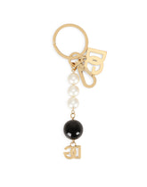 Metal keychain with DG logo and pearls -  | Dolce & Gabbana
