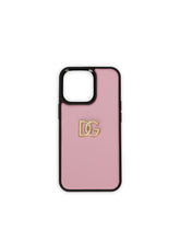 Calfskin iPhone 13 Pro cover with DG logo -  | Dolce & Gabbana