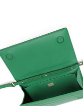 Phone bag with branded maxi-plate -  | Dolce & Gabbana