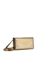 Phone bag with branded maxi-plate -  | Dolce & Gabbana