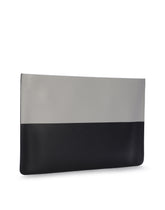 Flat clutch Monreale in bicolour calf leather with heat-pressed logo -  | Dolce & Gabbana