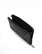 Small calfskin pouch with raised logo -  | Dolce &amp; Gabbana