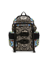 NYLON BACKPACK WITH MAIOLICA PRINT -  | Dolce & Gabbana