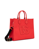 Canvas shopper with calfskin nappa details -  | Dolce & Gabbana