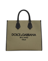 Large canvas shopper with logo -  | Dolce & Gabbana