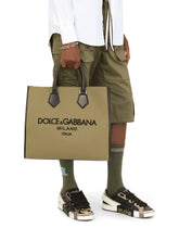 Large canvas shopper with logo -  | Dolce & Gabbana