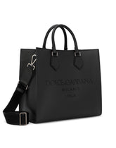 Large calfskin shopper with logo -  | Dolce & Gabbana