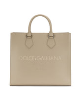 Large calfskin shopper with logo -  | Dolce & Gabbana