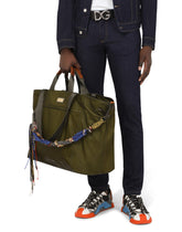 Nero Sicilia dna nylon travel bag with branded tag -  | Dolce & Gabbana