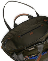 Nero Sicilia dna nylon travel bag with branded tag -  | Dolce & Gabbana